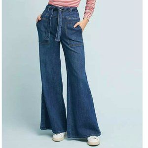 Anthropologie Pilcro Belted Wide Leg Jeans